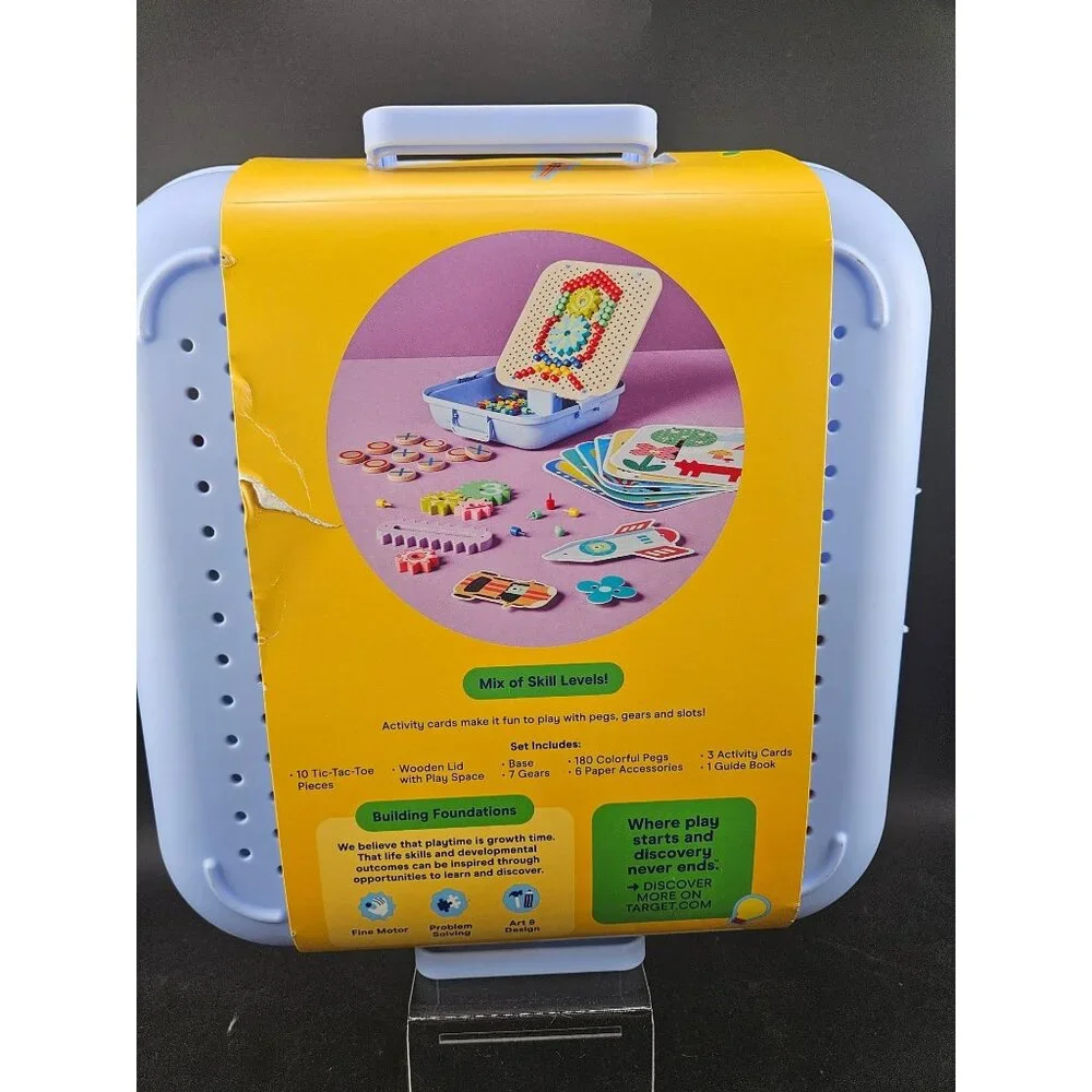 Gigglescape Pegboard Activity Set Ages 3+ With Activity Cards & Carrying Case 20
